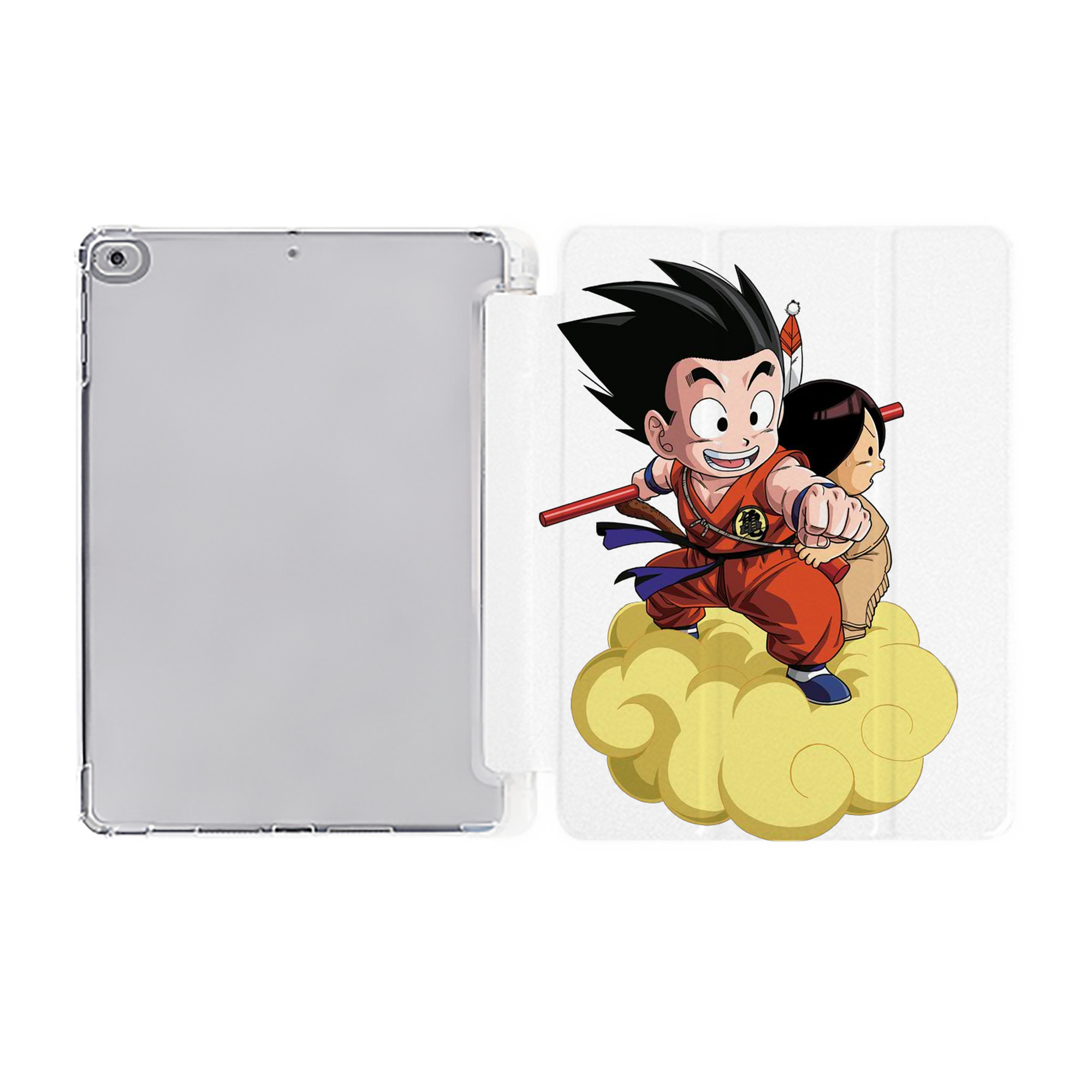 （画像用） ドラゴンボール 孫悟空（そん ごくう）Son Goku カカロット DRAGON BALL Kakarotto IPad ケース ペン収納付き 三つ折りスタンド PUレザー×シリコン 対応機種9.5/10.5/10.9インチ